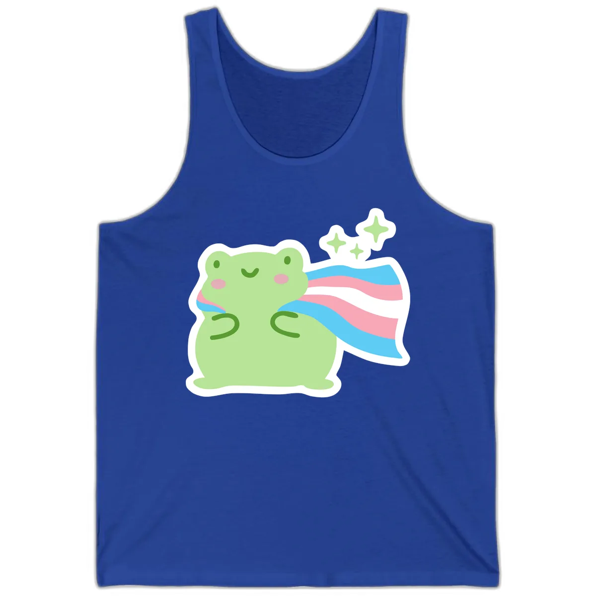 Magical Frog With Sparkles And Cape Tank in True Royal
