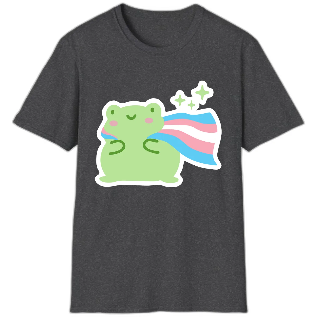 Magical Frog With Sparkles And Cape T-Shirt in Dark Heather