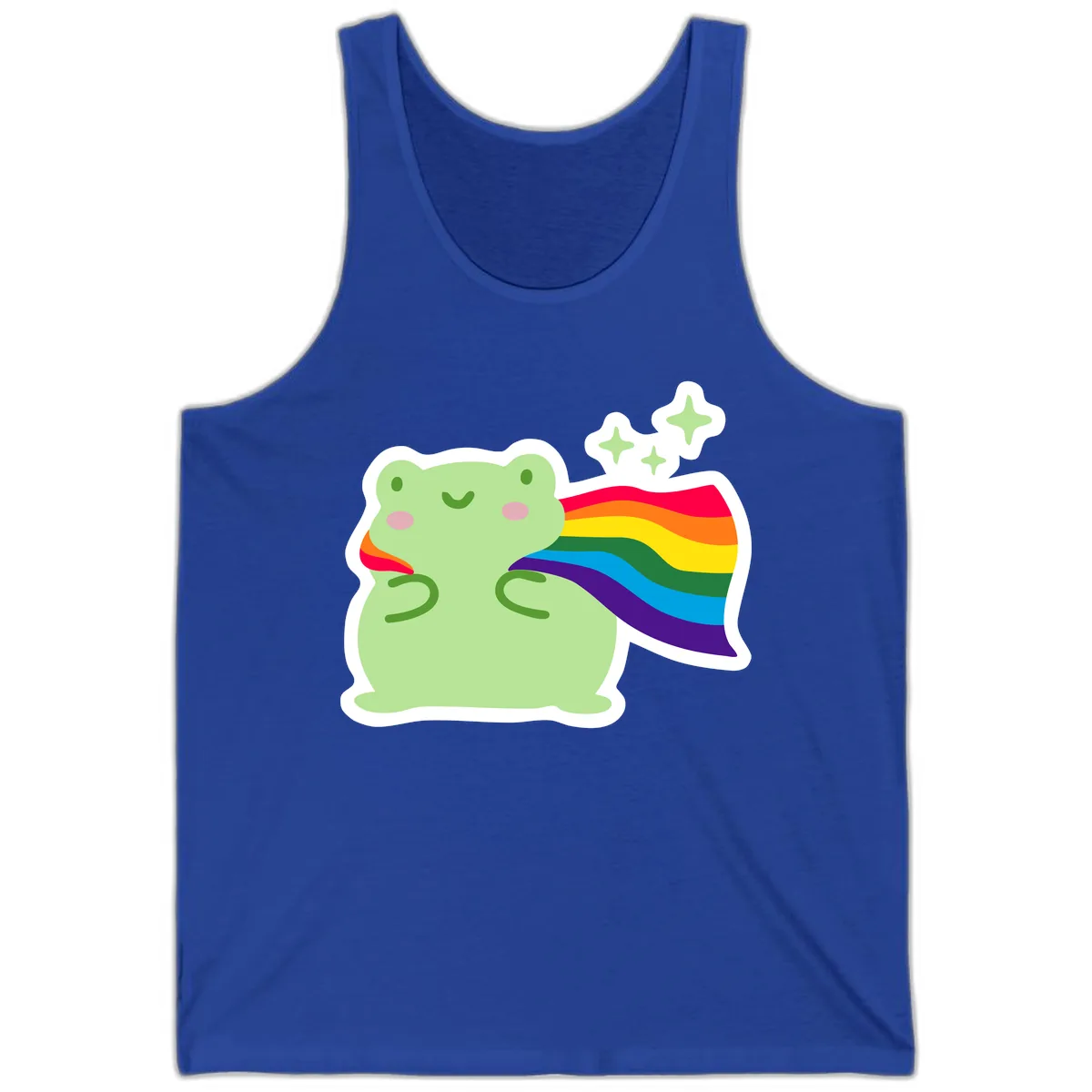 Rainbow Pride Frog With Sparkles Tank in True Royal