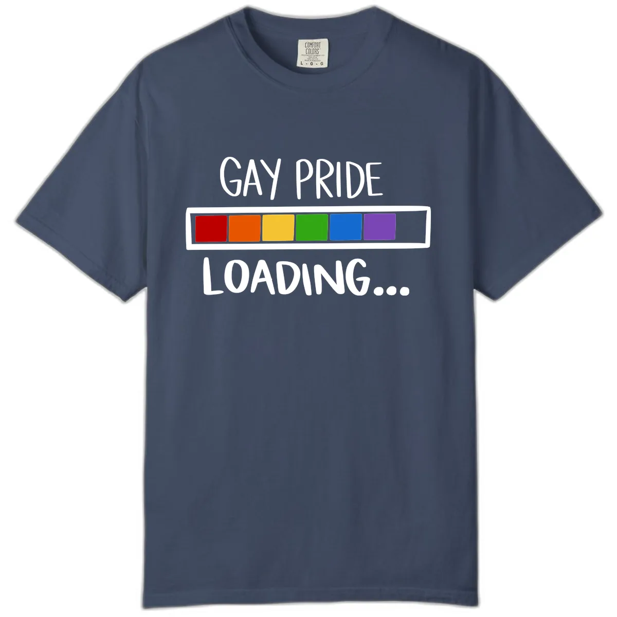 Gay Pride Loading Progress Bar Comfort Color in Midnight