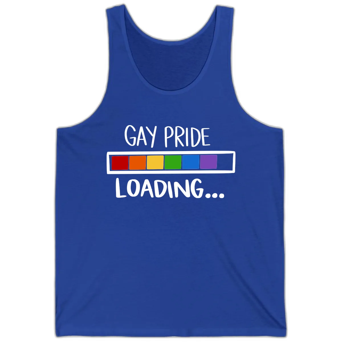 Gay Pride Loading Progress Bar Tank in True Royal