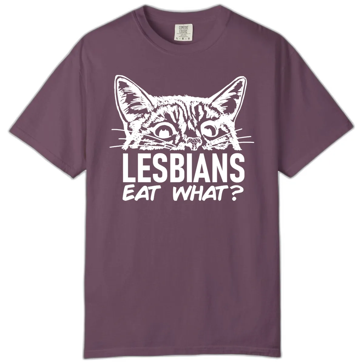 Lesbians Eat What Cat Pride Design Comfort Color in Berry