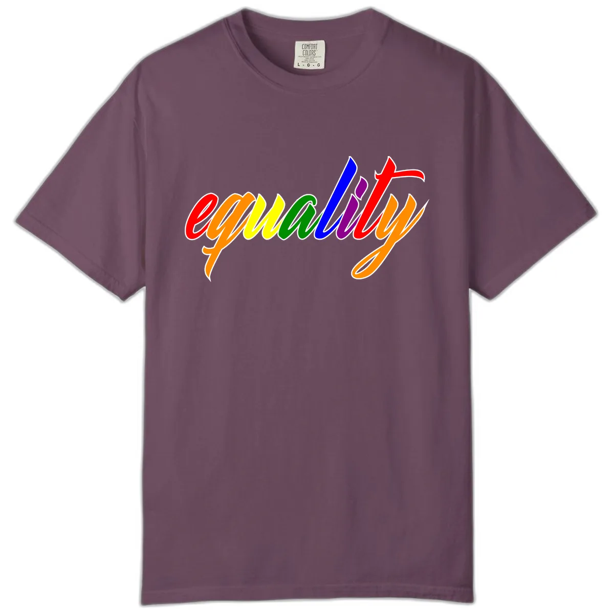 Equality Rainbow Pride Design Comfort Color in Berry