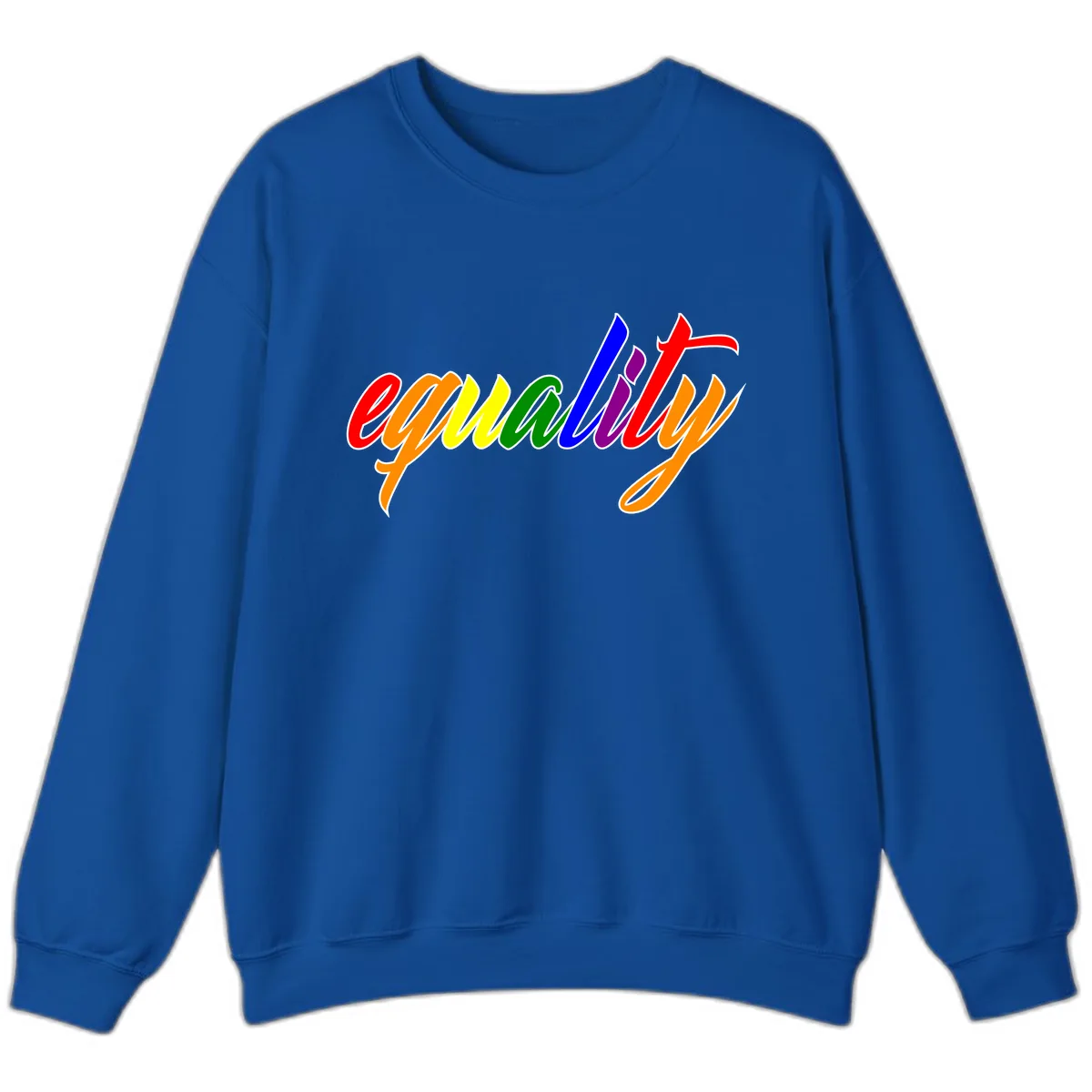 Equality Rainbow Pride Design Sweatshirt in Royal