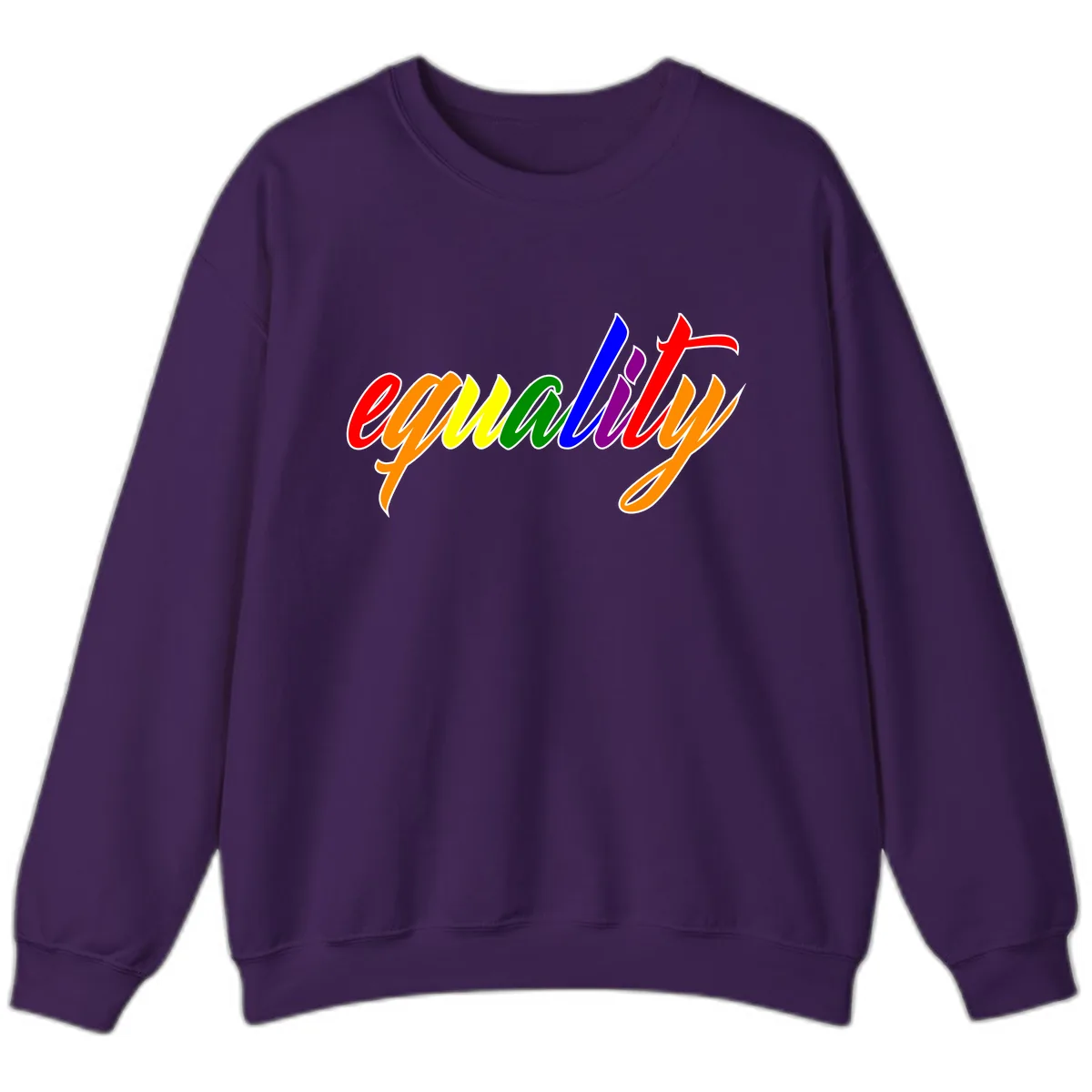 Equality Rainbow Pride Design Sweatshirt in Purple