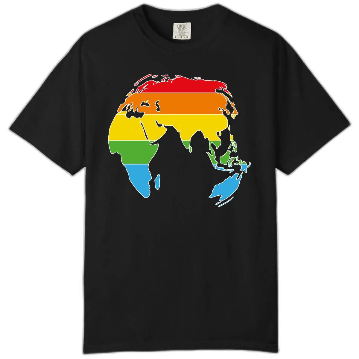 Asia Climate Zone Map Comfort Color in Black