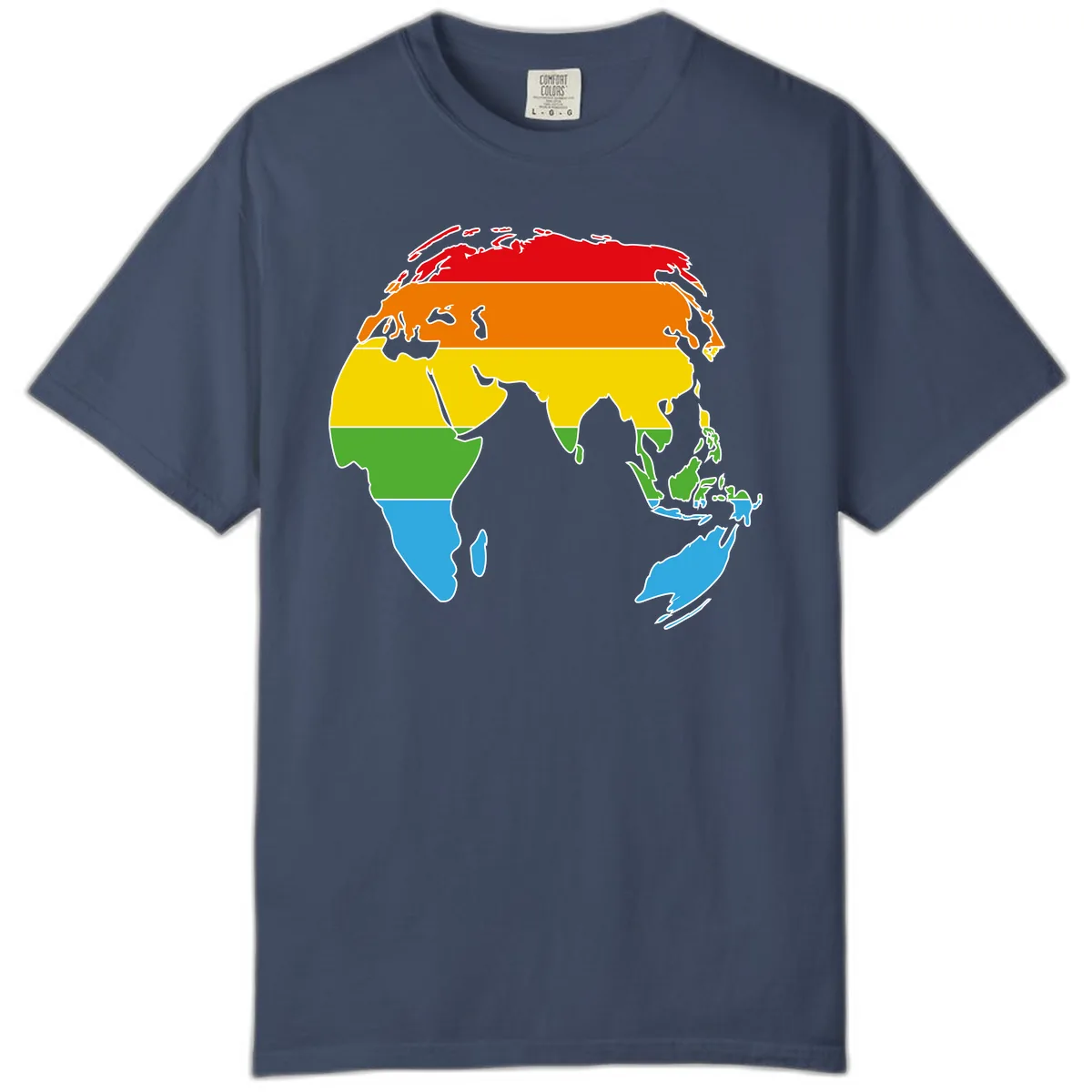 Asia Climate Zone Map Comfort Color in Midnight