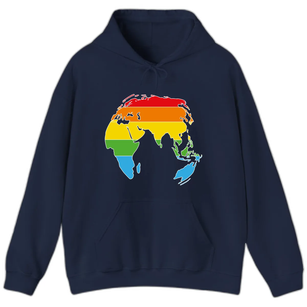 Asia Climate Zone Map Hoodie in Navy