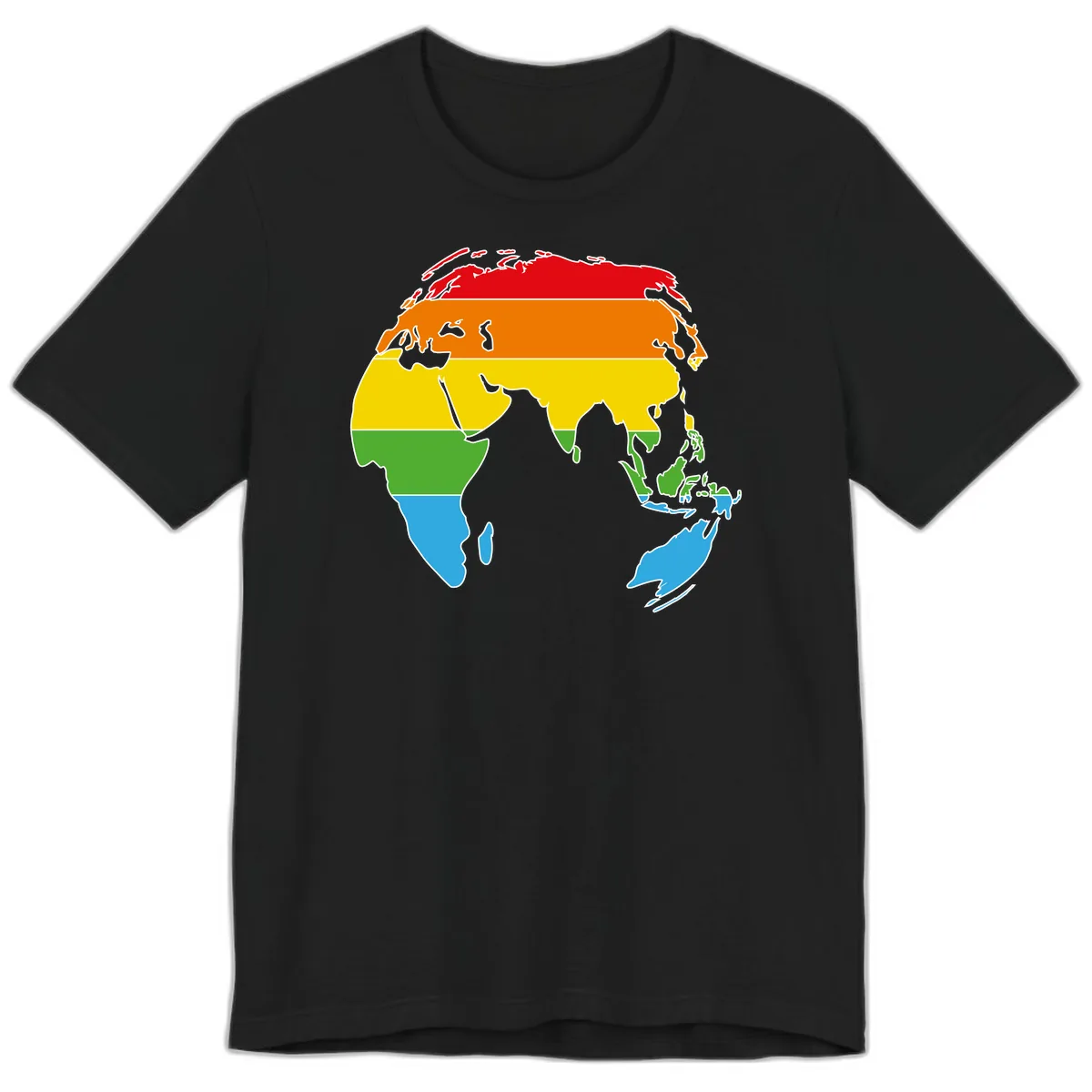 Asia Climate Zone Map Premium T-Shirt in Black