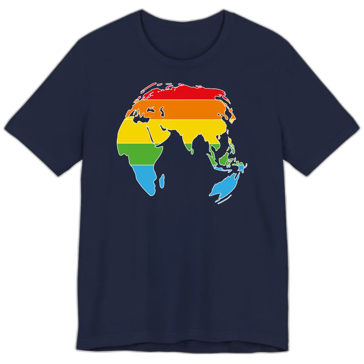Asia Climate Zone Map Premium T-Shirt in Navy