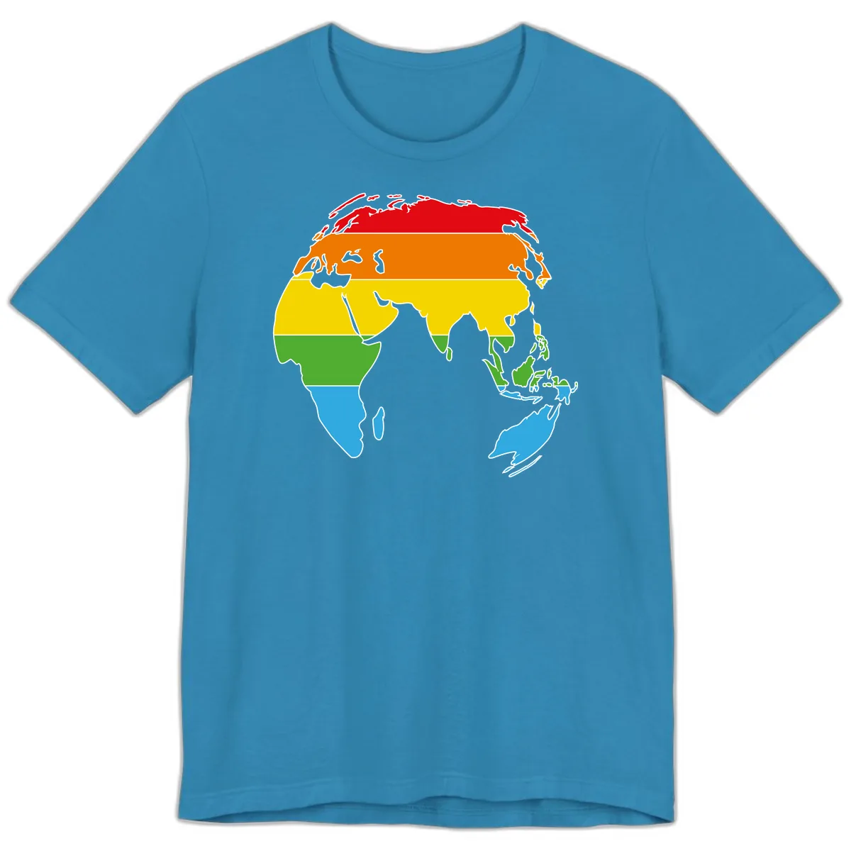Asia Climate Zone Map Premium T-Shirt in Aqua