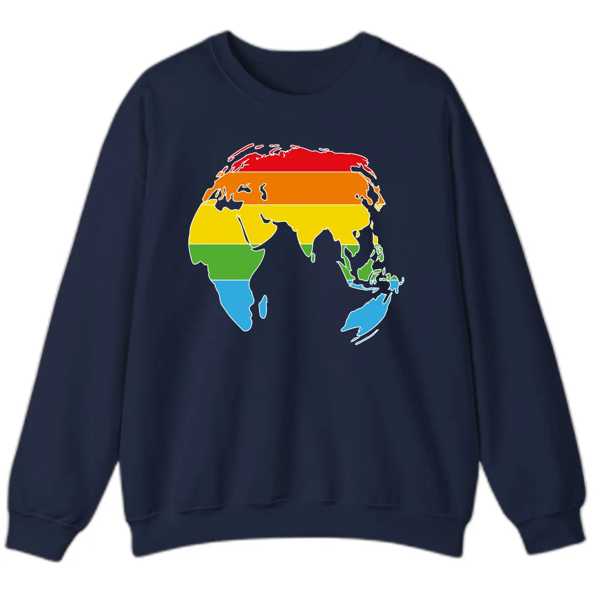 Asia Climate Zone Map Sweatshirt in Navy