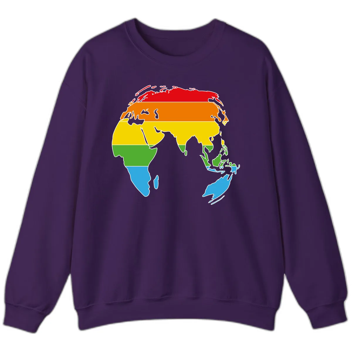 Asia Climate Zone Map Sweatshirt in Purple