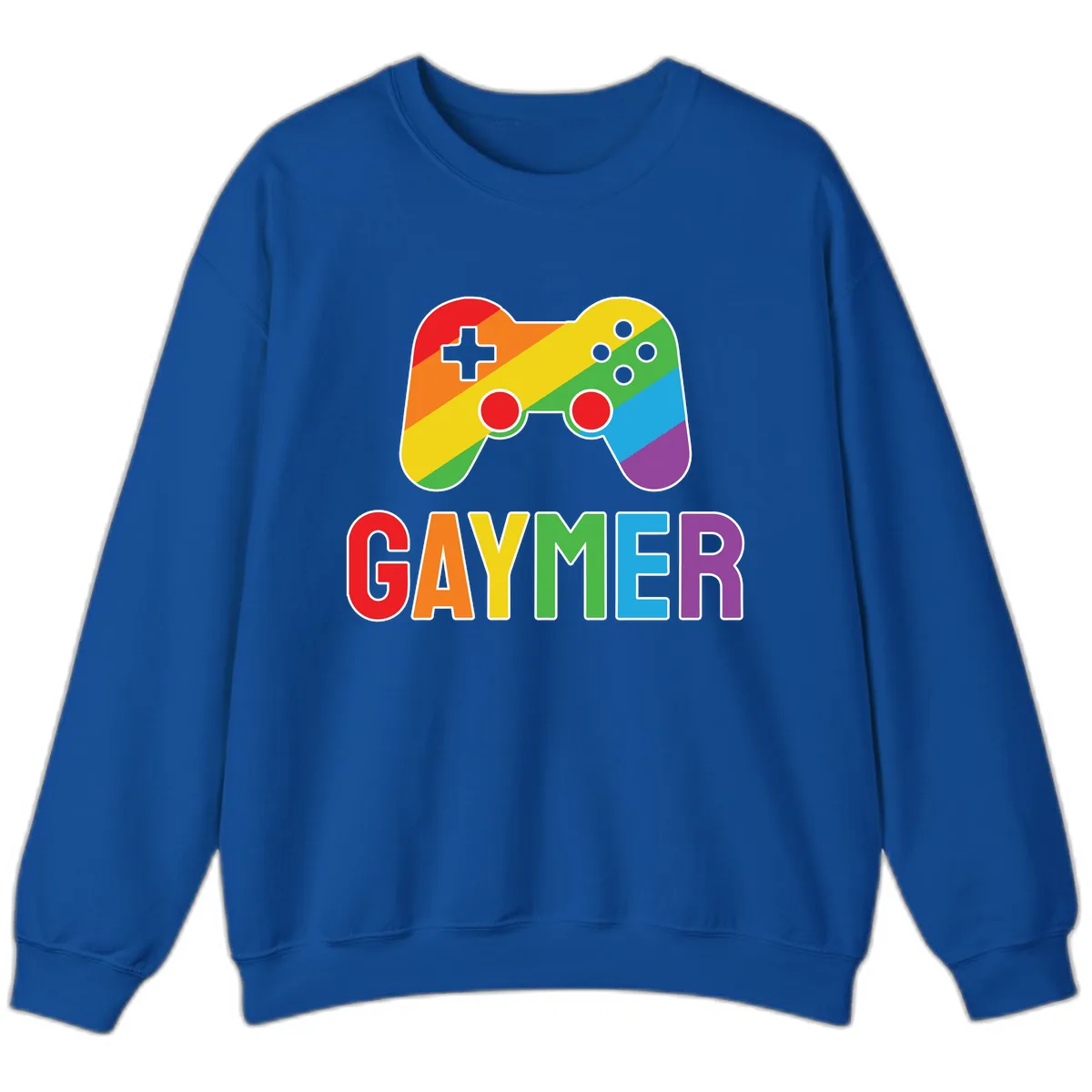 Rainbow Gamer Pride Controller Sweatshirt in Royal