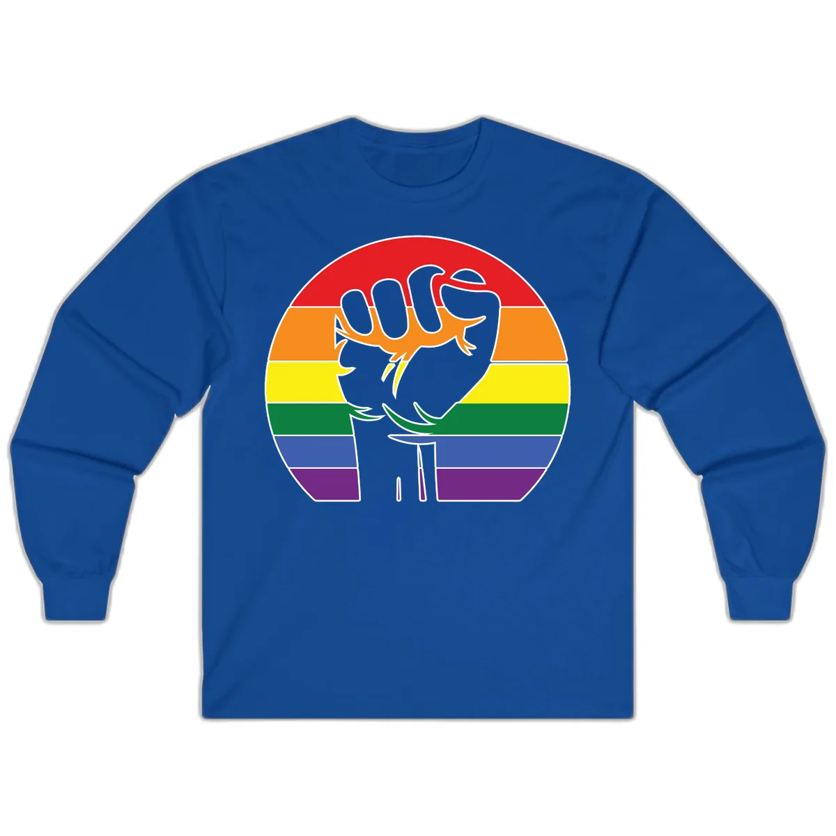 Dachshund Pride Rainbow Long Sleeve in Royal