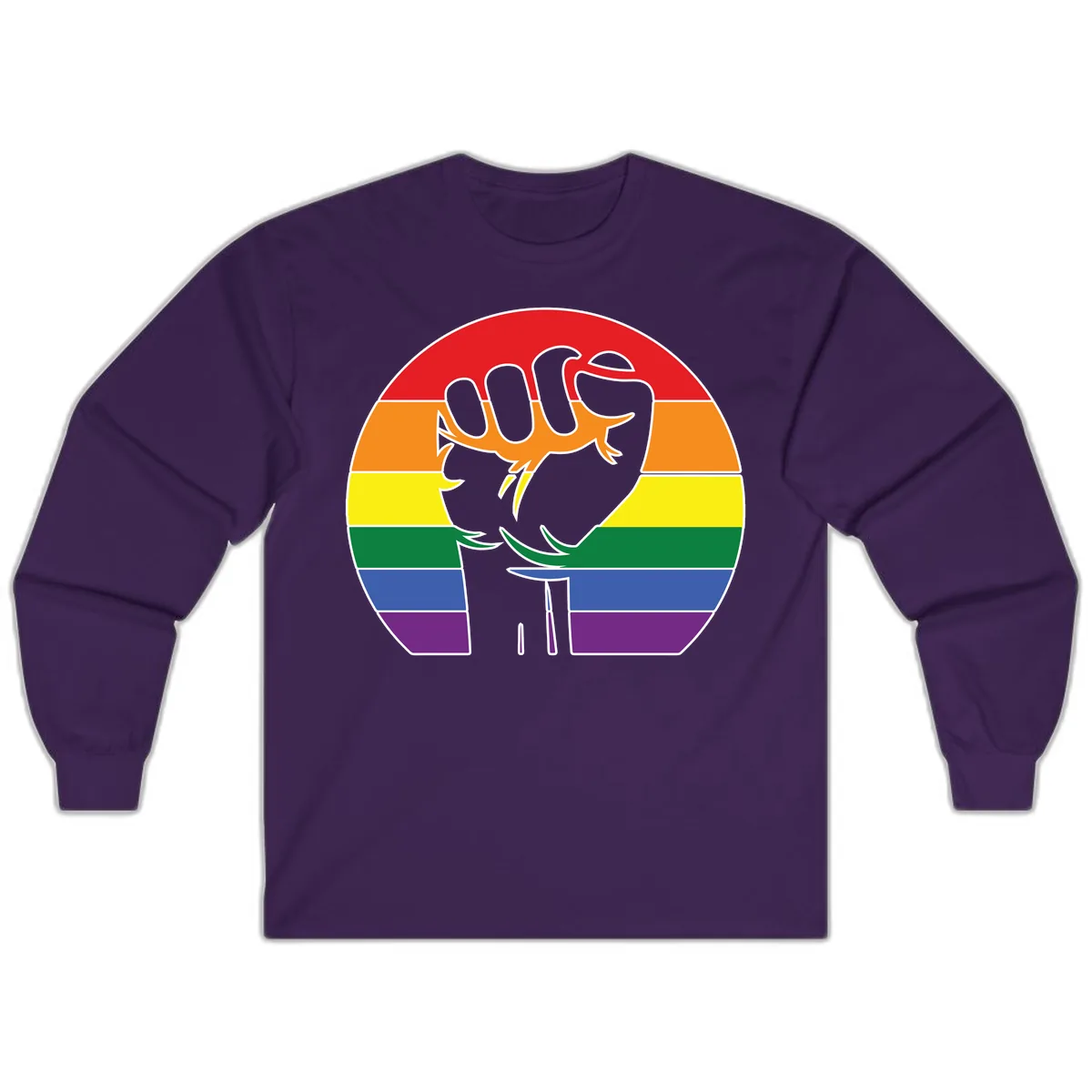 Dachshund Pride Rainbow Long Sleeve in Purple