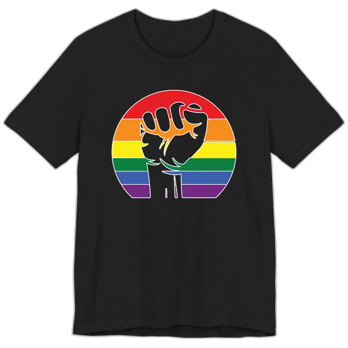 Dachshund Pride Rainbow Premium T-Shirt in Black