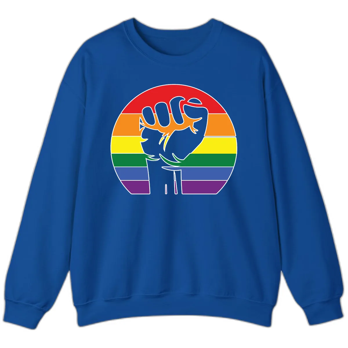 Dachshund Pride Rainbow Sweatshirt in Royal
