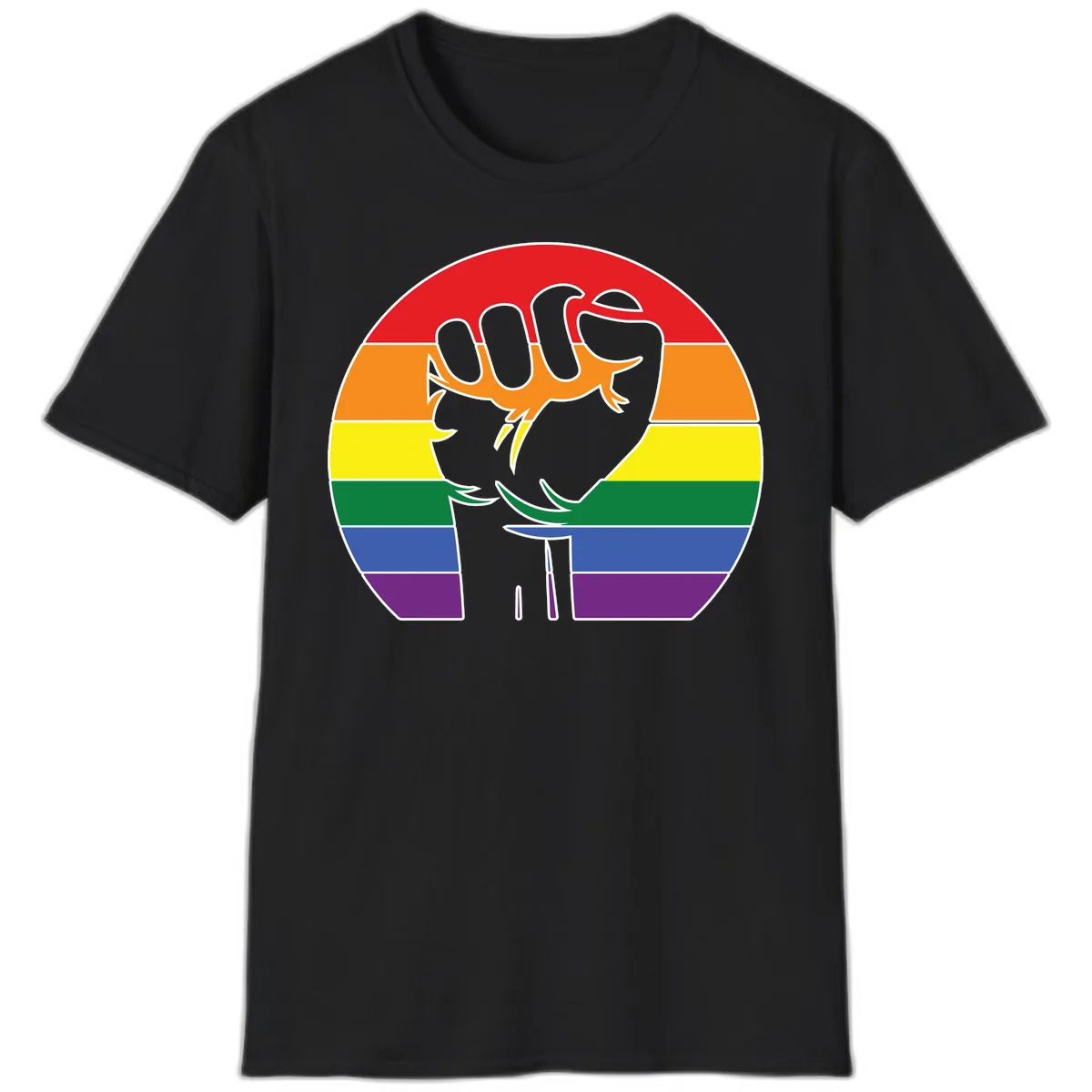 Dachshund Pride Rainbow T-Shirt in Black