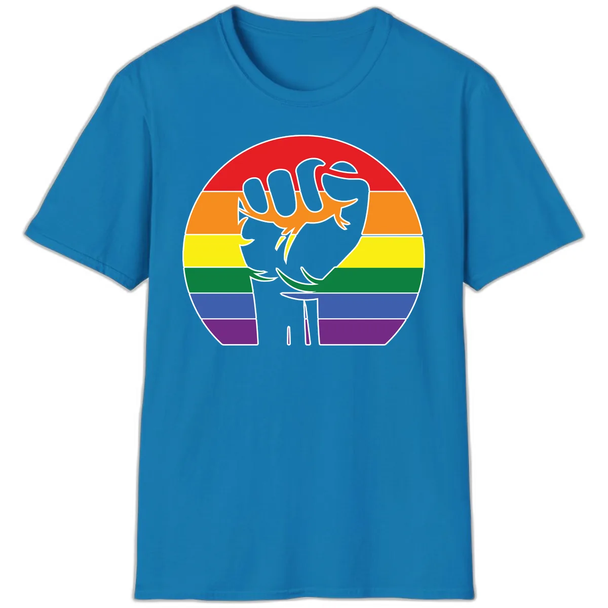 Dachshund Pride Rainbow T-Shirt in Sapphire
