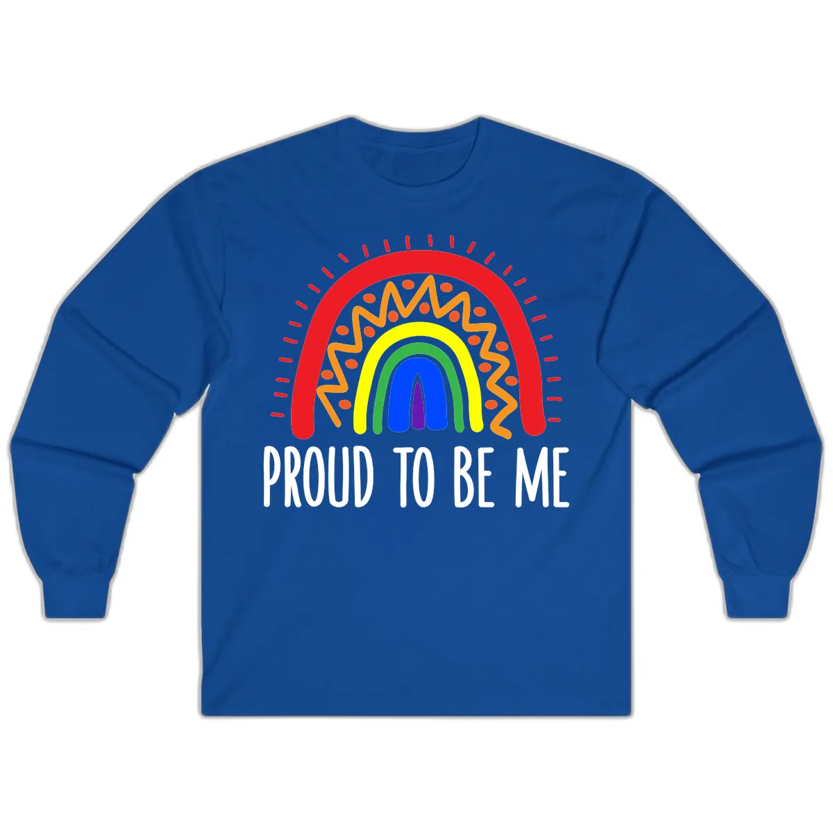 Proud To Be Me Rainbow Pride Long Sleeve in Royal