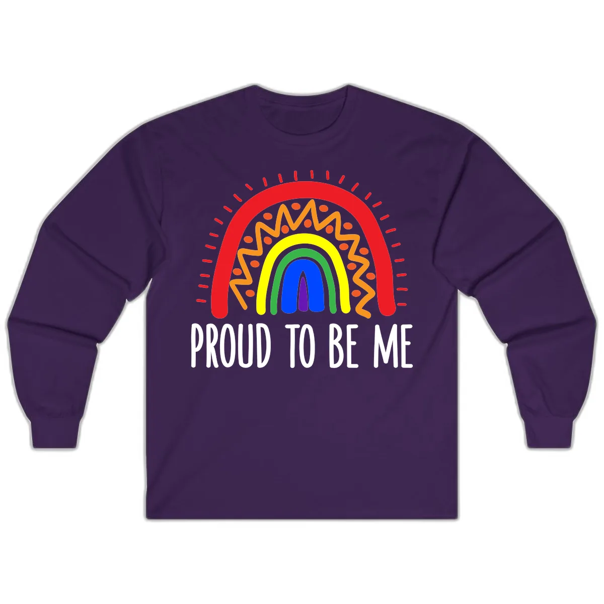 Proud To Be Me Rainbow Pride Long Sleeve in Purple