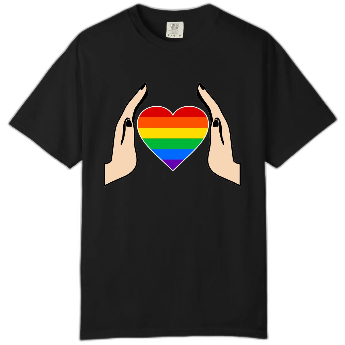 Protective Pride Heart Support Comfort Color in Black