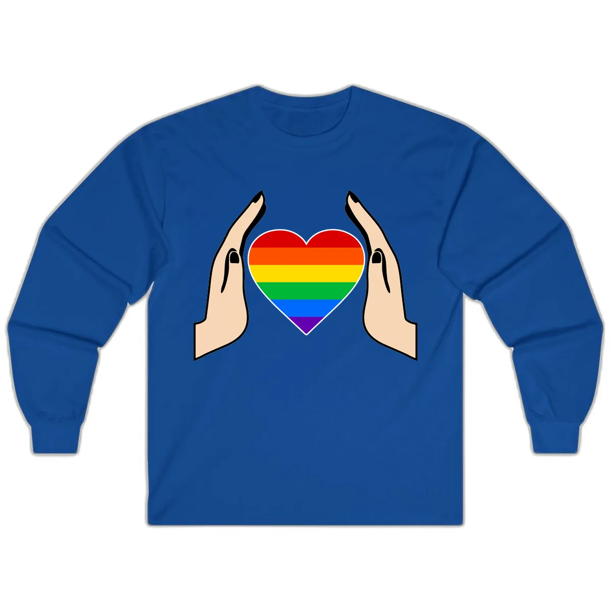 Protective Pride Heart Support Long Sleeve in Royal