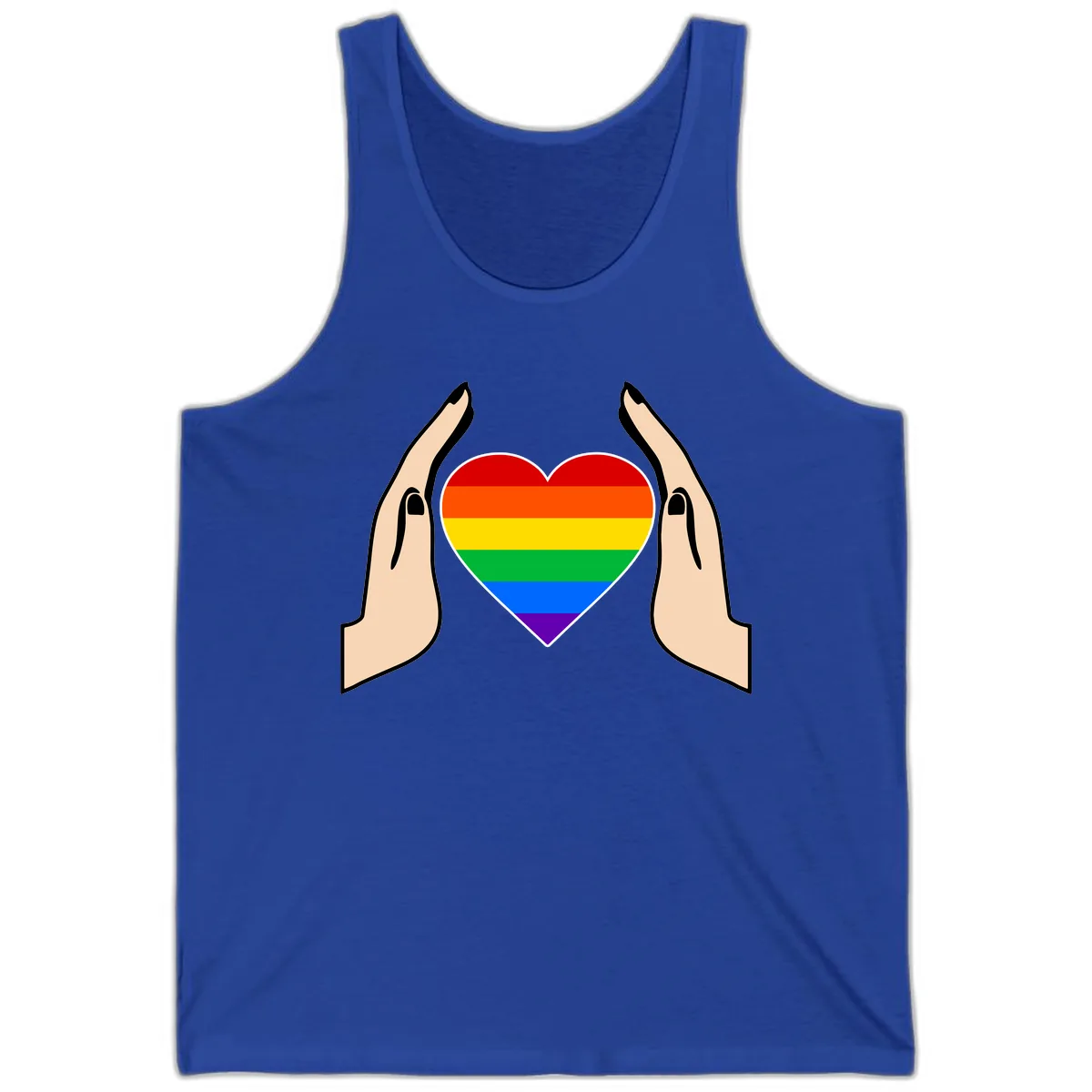 Protective Pride Heart Support Tank in True Royal