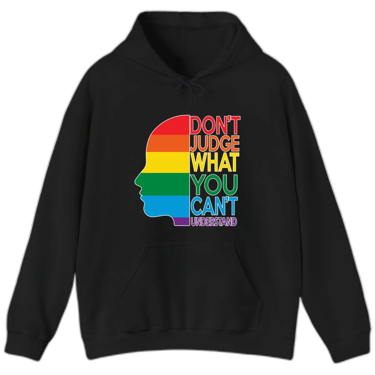 Don't Judge What You Can't Understand Hoodie in Black