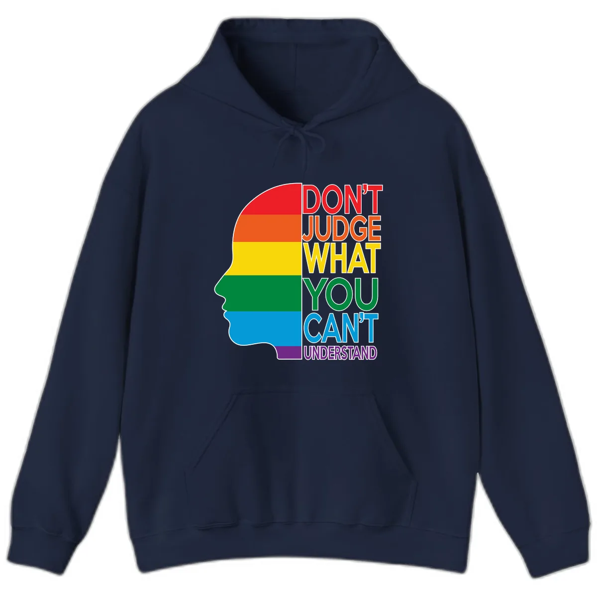 Don't Judge What You Can't Understand Hoodie in Navy