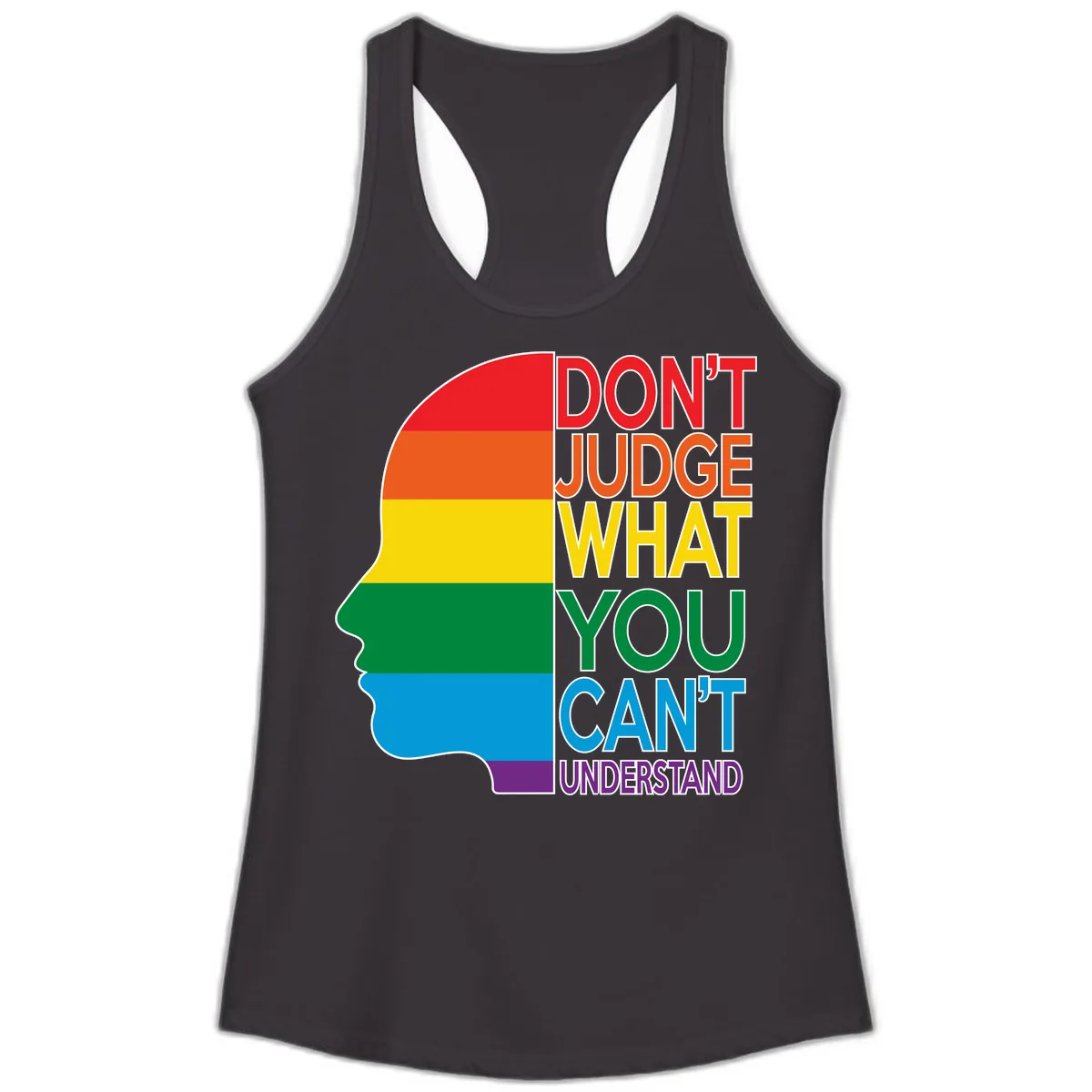 Don't Judge What You Can't Understand Ladies Tank in Black