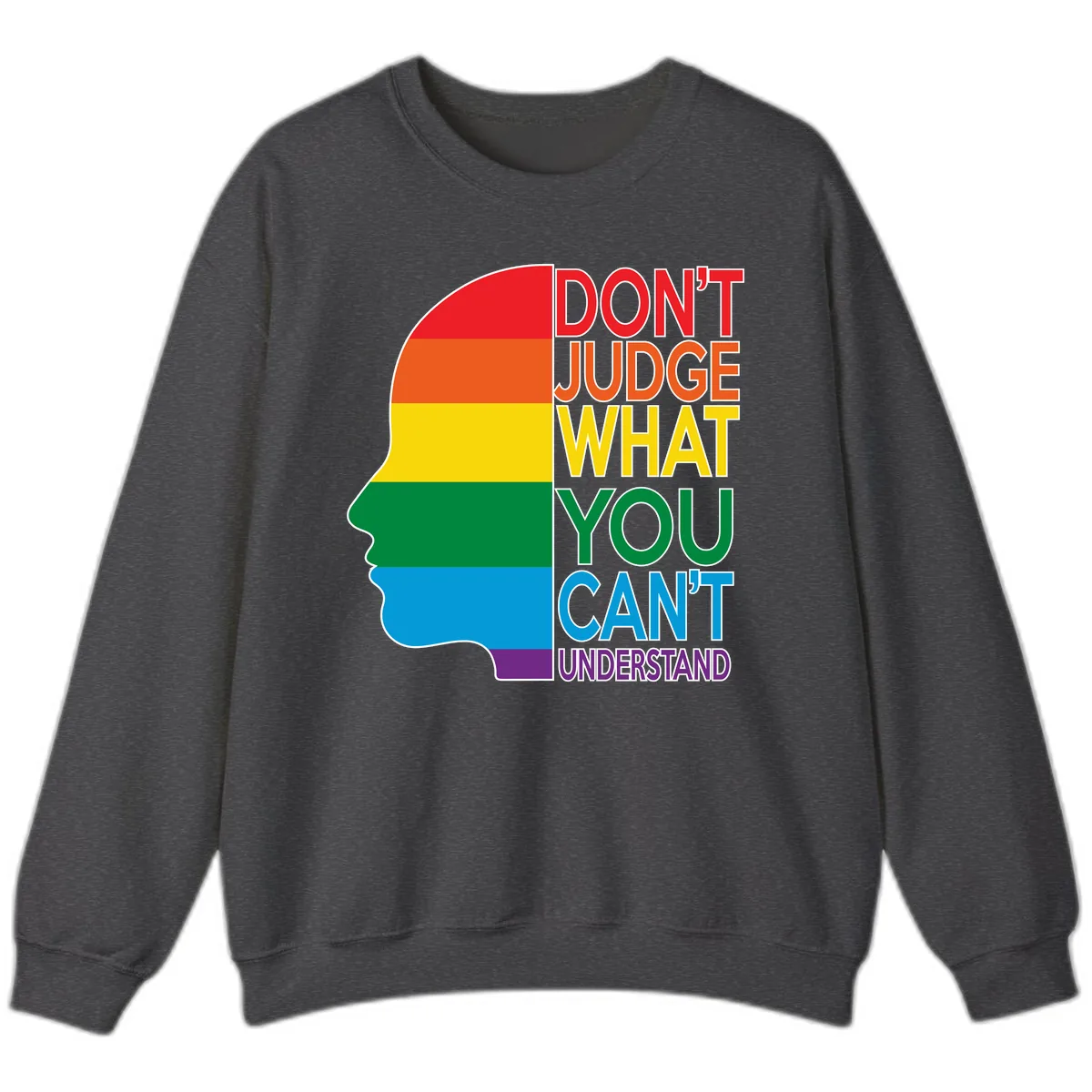 Don't Judge What You Can't Understand Sweatshirt in Dark Heather