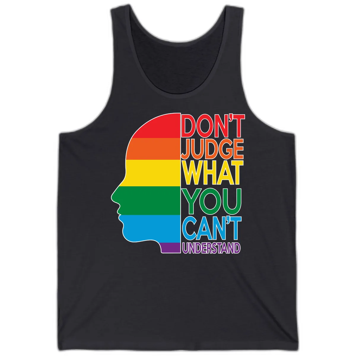 Don't Judge What You Can't Understand Tank in Dark Grey