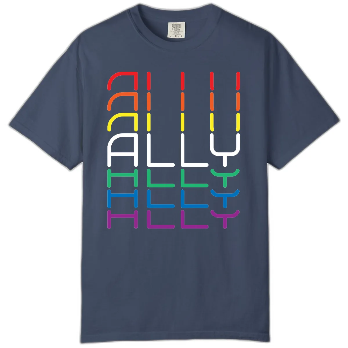 Rainbow Seating Chart Pride Design Comfort Color in Midnight