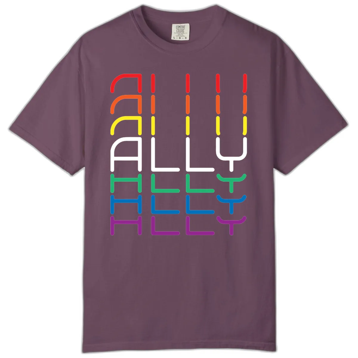 Rainbow Seating Chart Pride Design Comfort Color in Berry