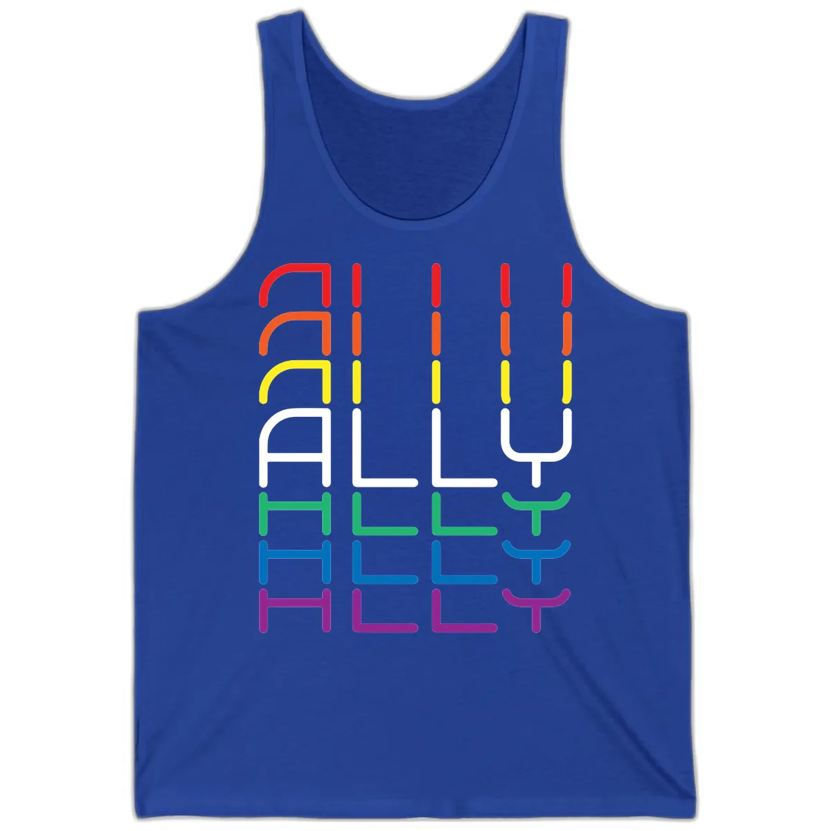Rainbow Seating Chart Pride Design Tank in True Royal