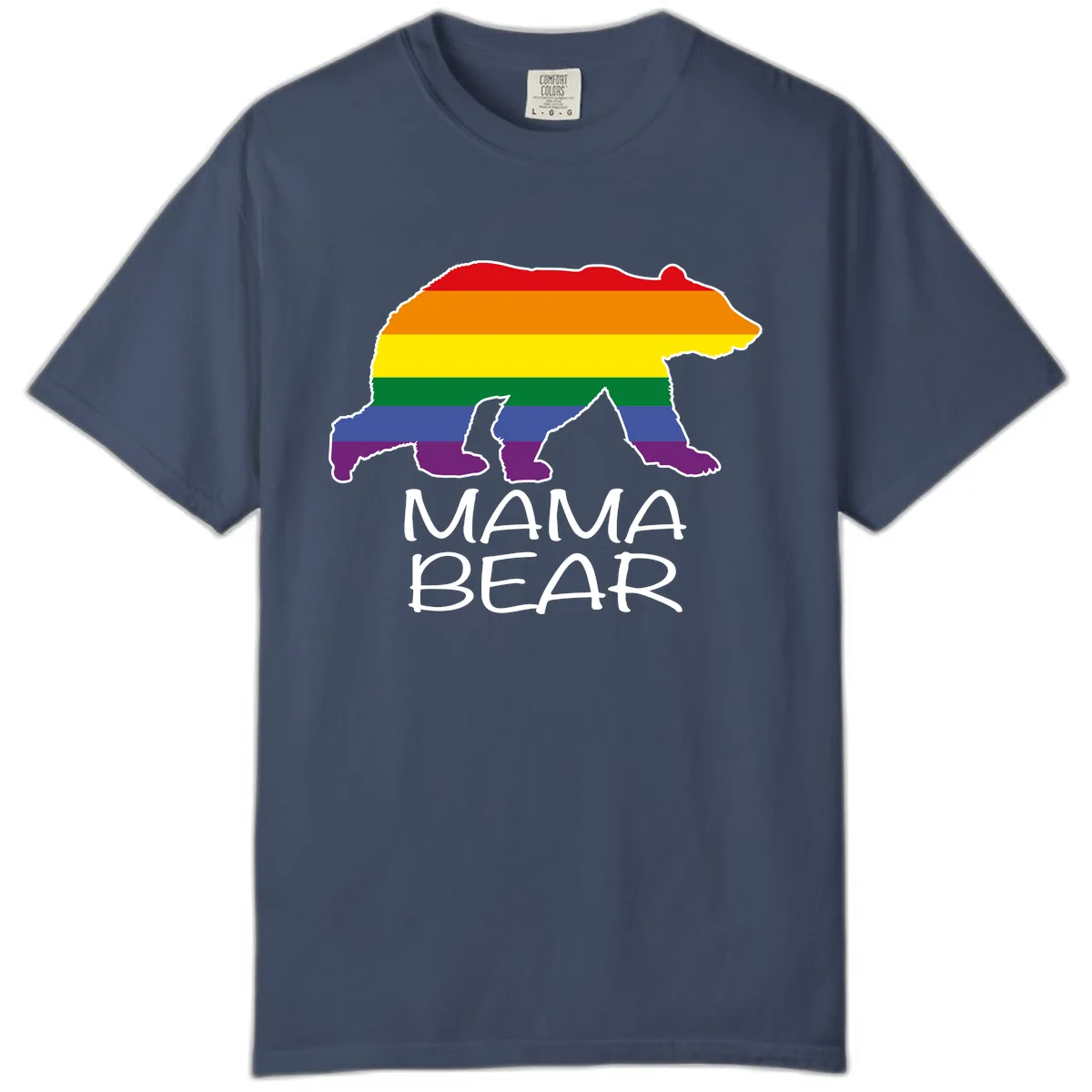Mama Bear Pride Comfort Color in Midnight