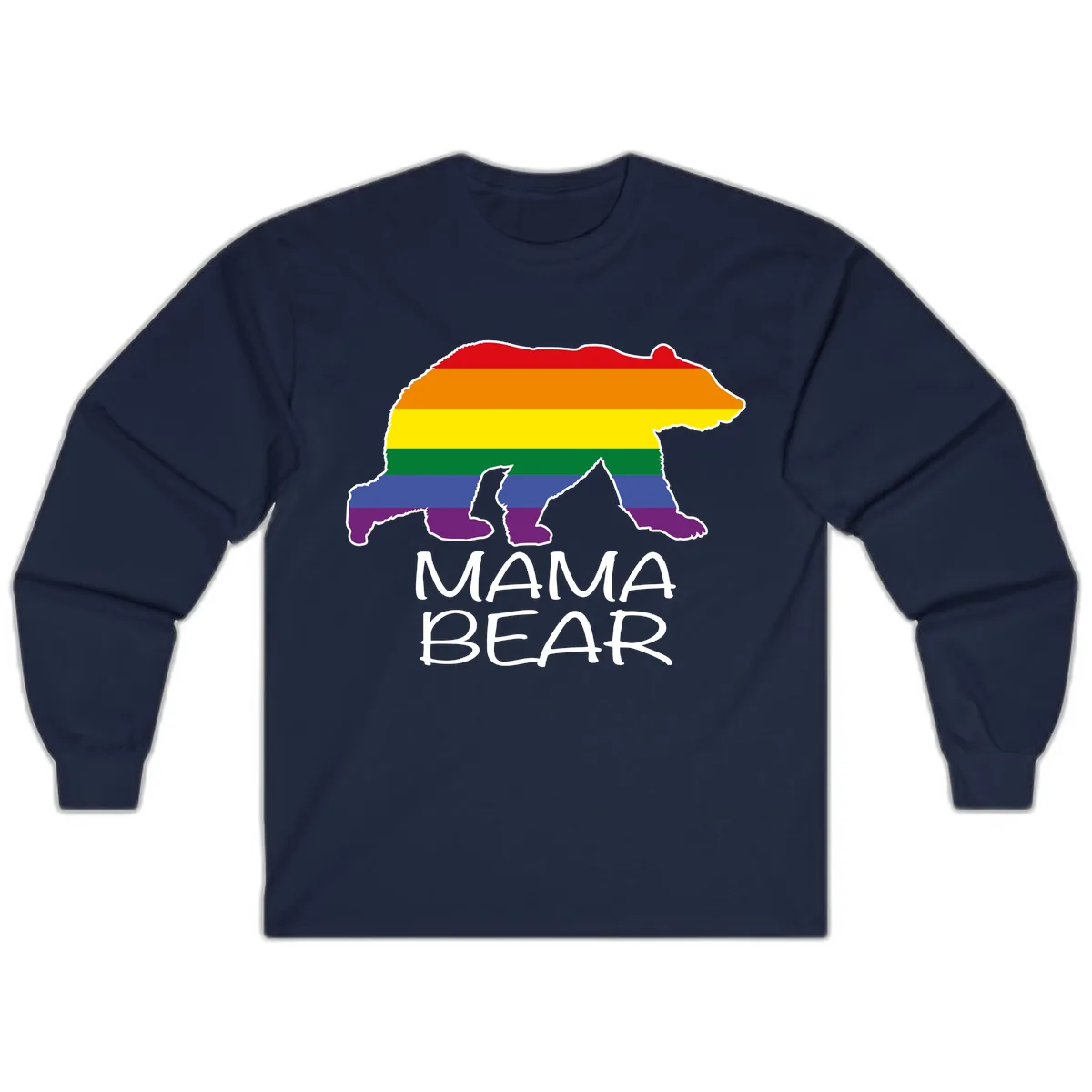 Mama Bear Pride Long Sleeve in Navy