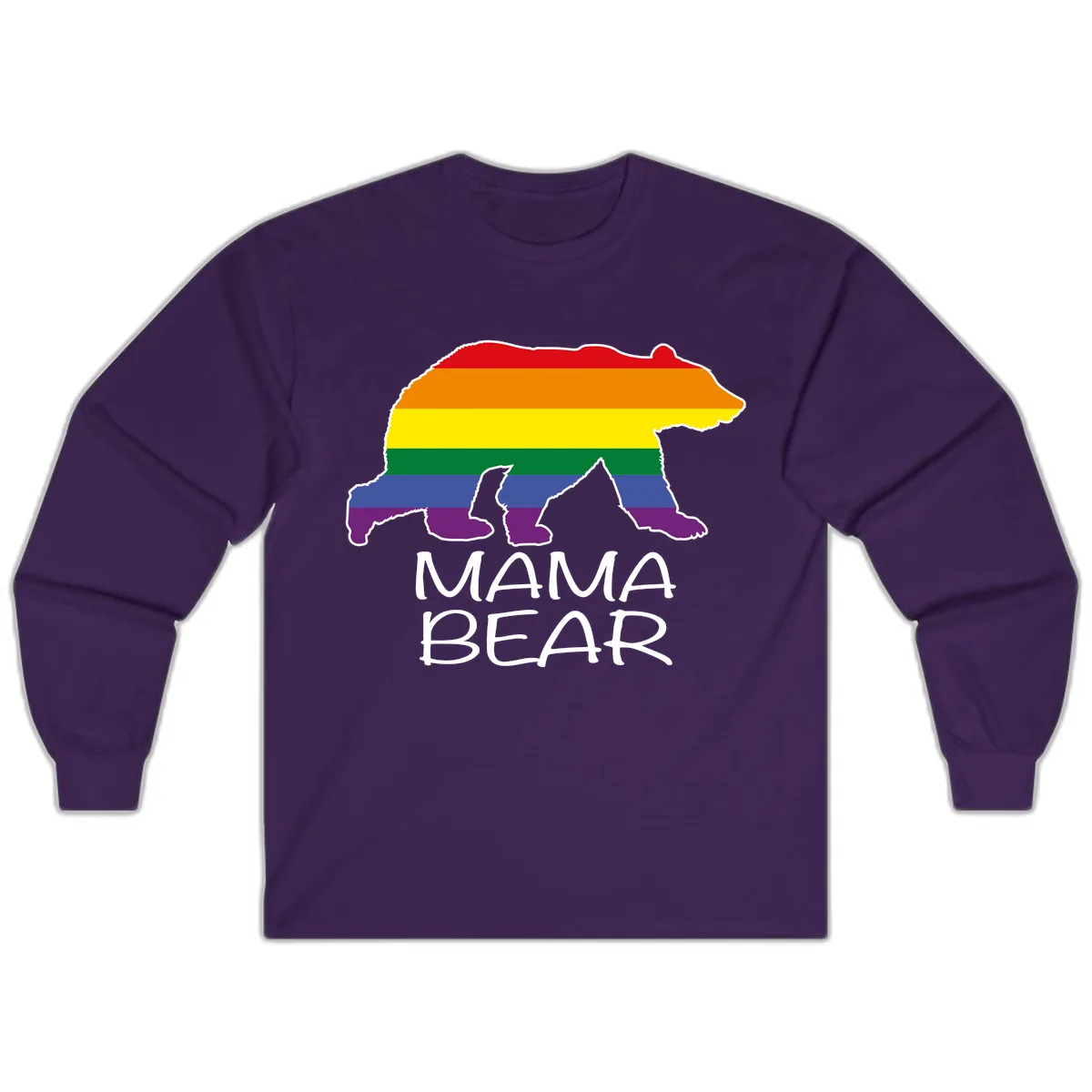Mama Bear Pride Long Sleeve in Purple