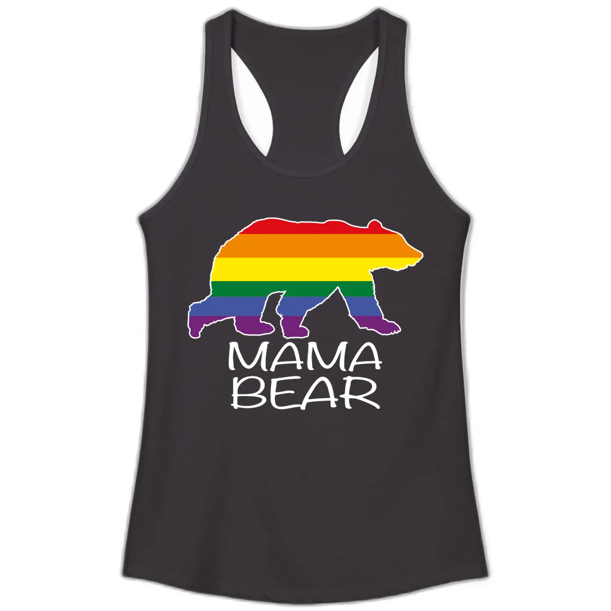 Mama Bear Pride Ladies Tank in Black