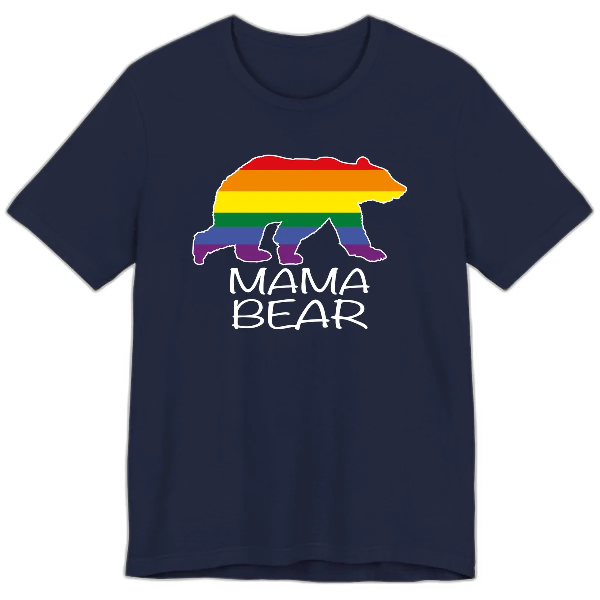 Mama Bear Pride Premium T-Shirt in Navy
