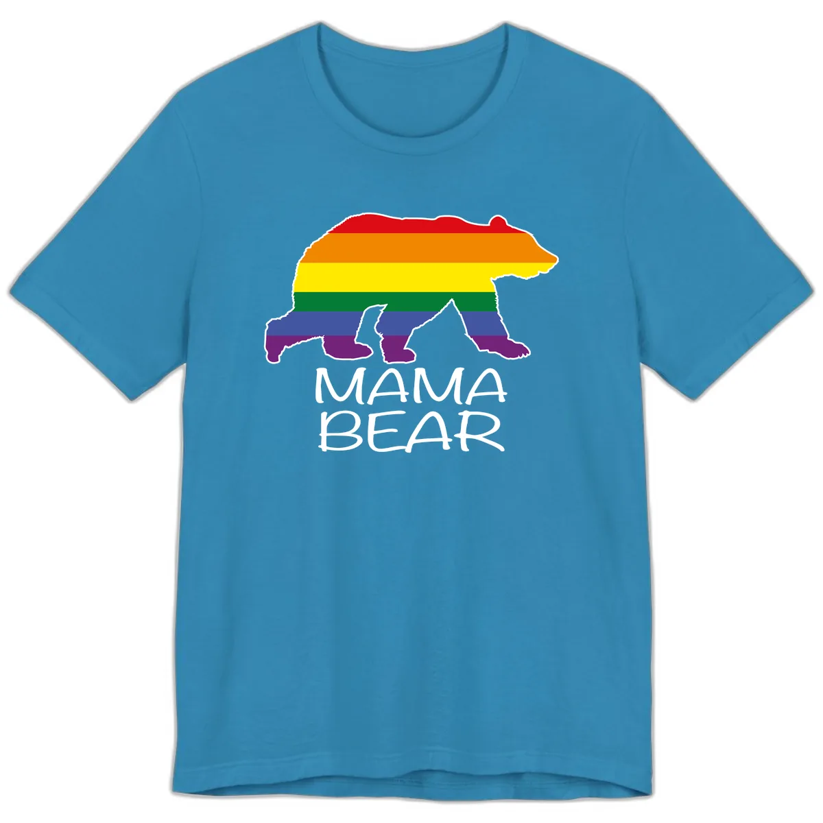 Mama Bear Pride Premium T-Shirt in Aqua