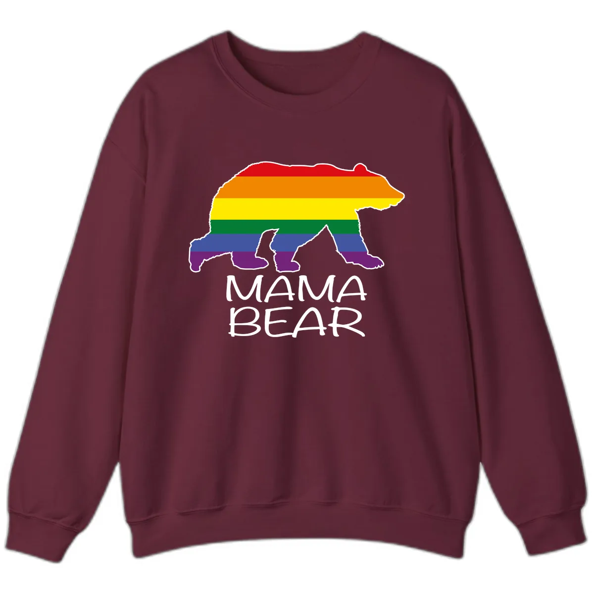 Mama Bear Pride Sweatshirt in Maroon