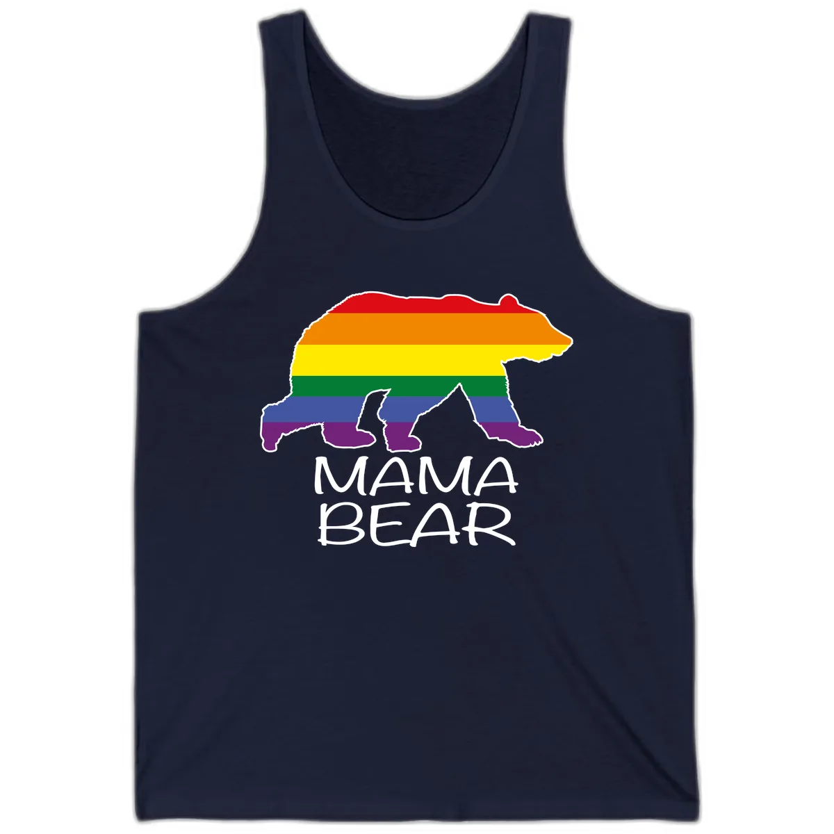 Mama Bear Pride Tank in Navy