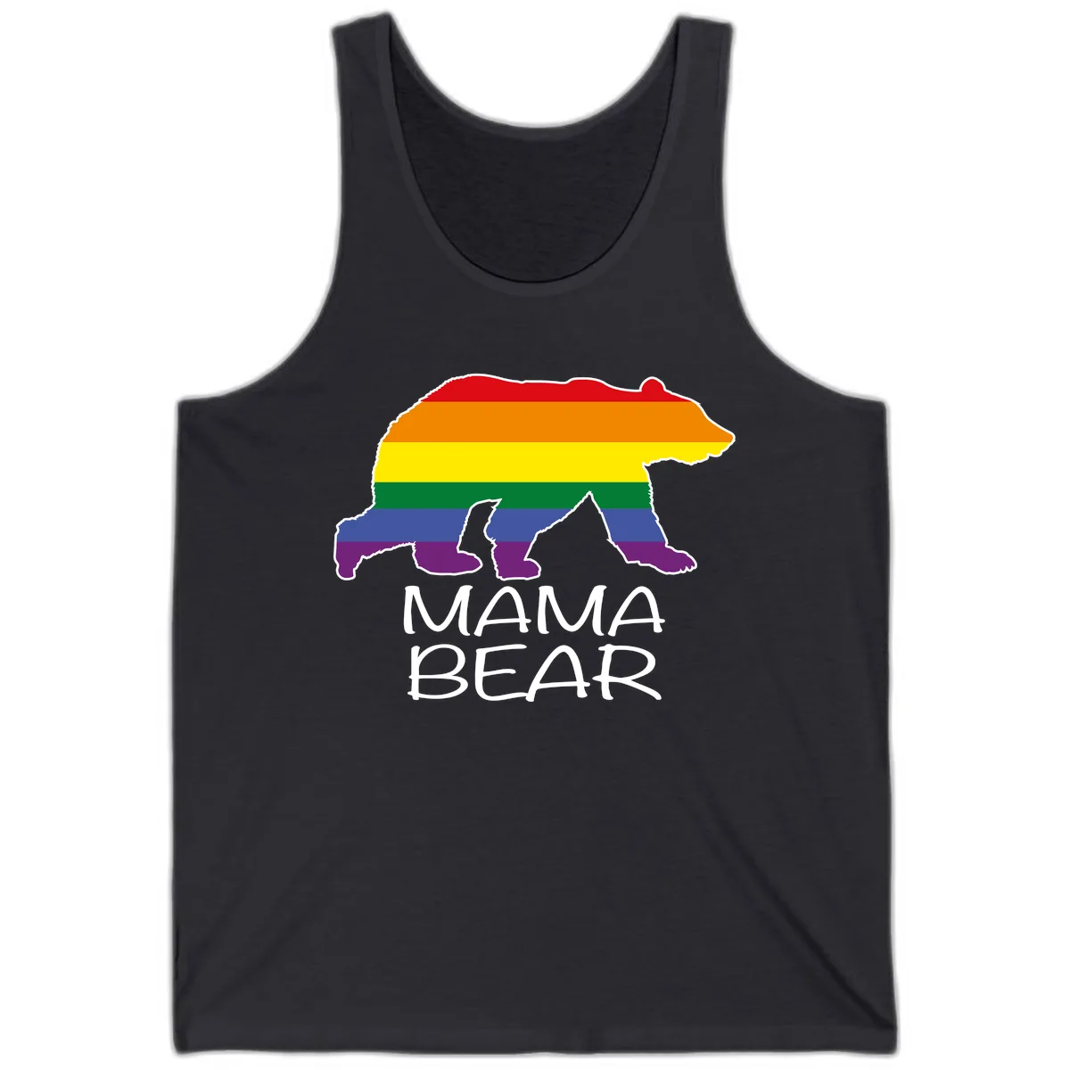 Mama Bear Pride Tank in Dark Grey