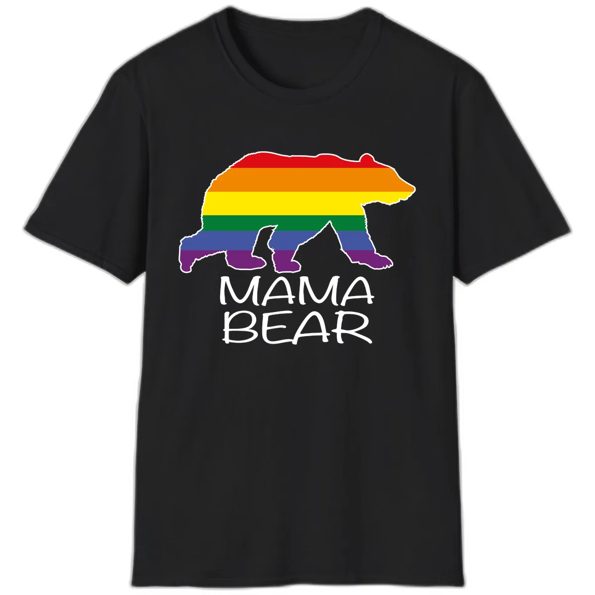 Mama Bear Pride T-Shirt in Black