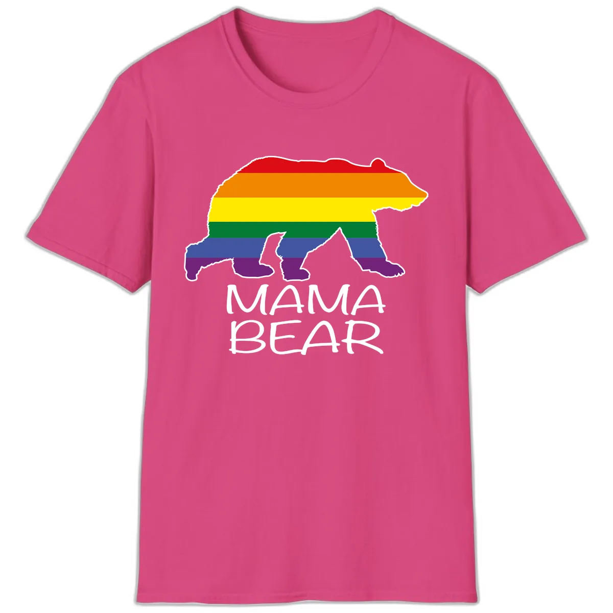 Mama Bear Pride T-Shirt in Heliconia
