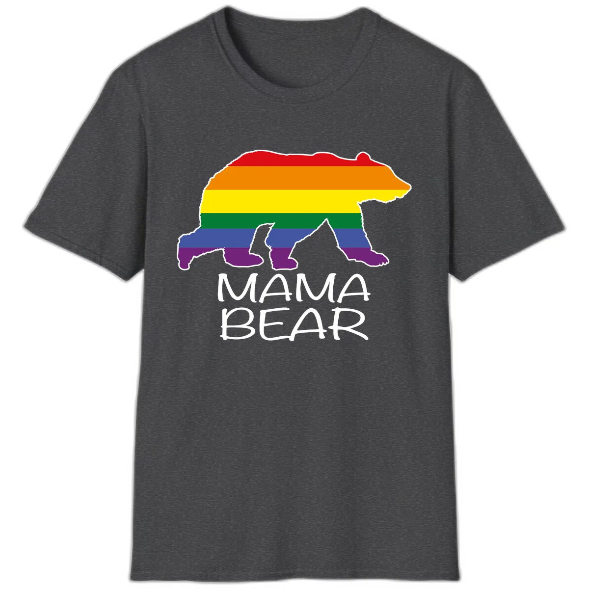 Mama Bear Pride T-Shirt in Dark Heather