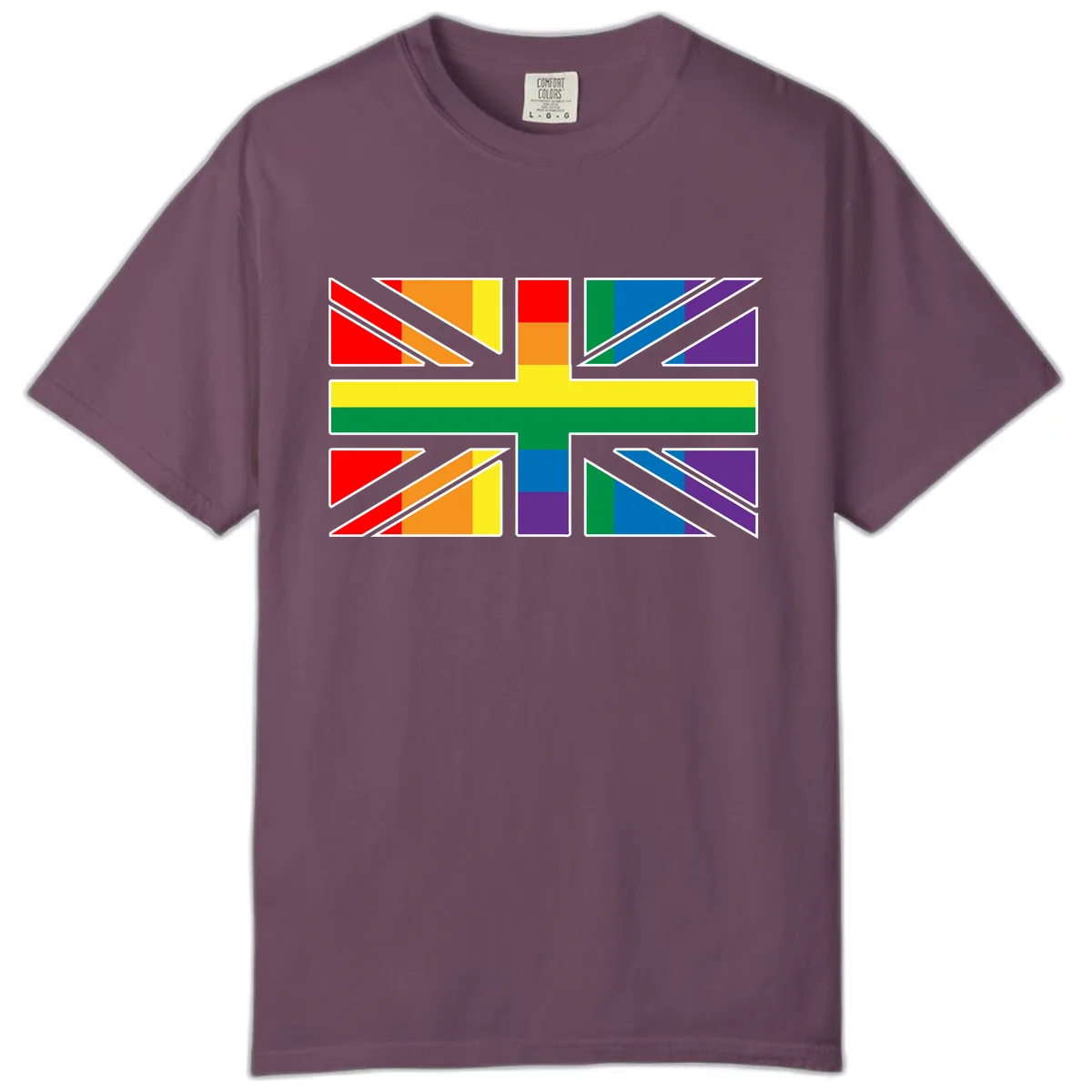 Rainbow Pride Geometric Mosaic Comfort Color in Berry